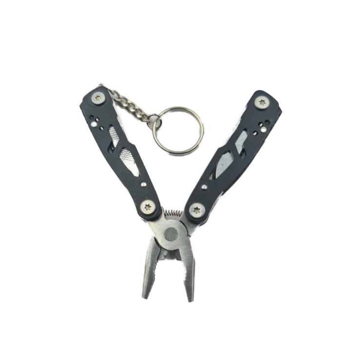 Patent Multifunctional din Otel Inoxidabil, Breloc, 10 cm, Negru, Dalimag