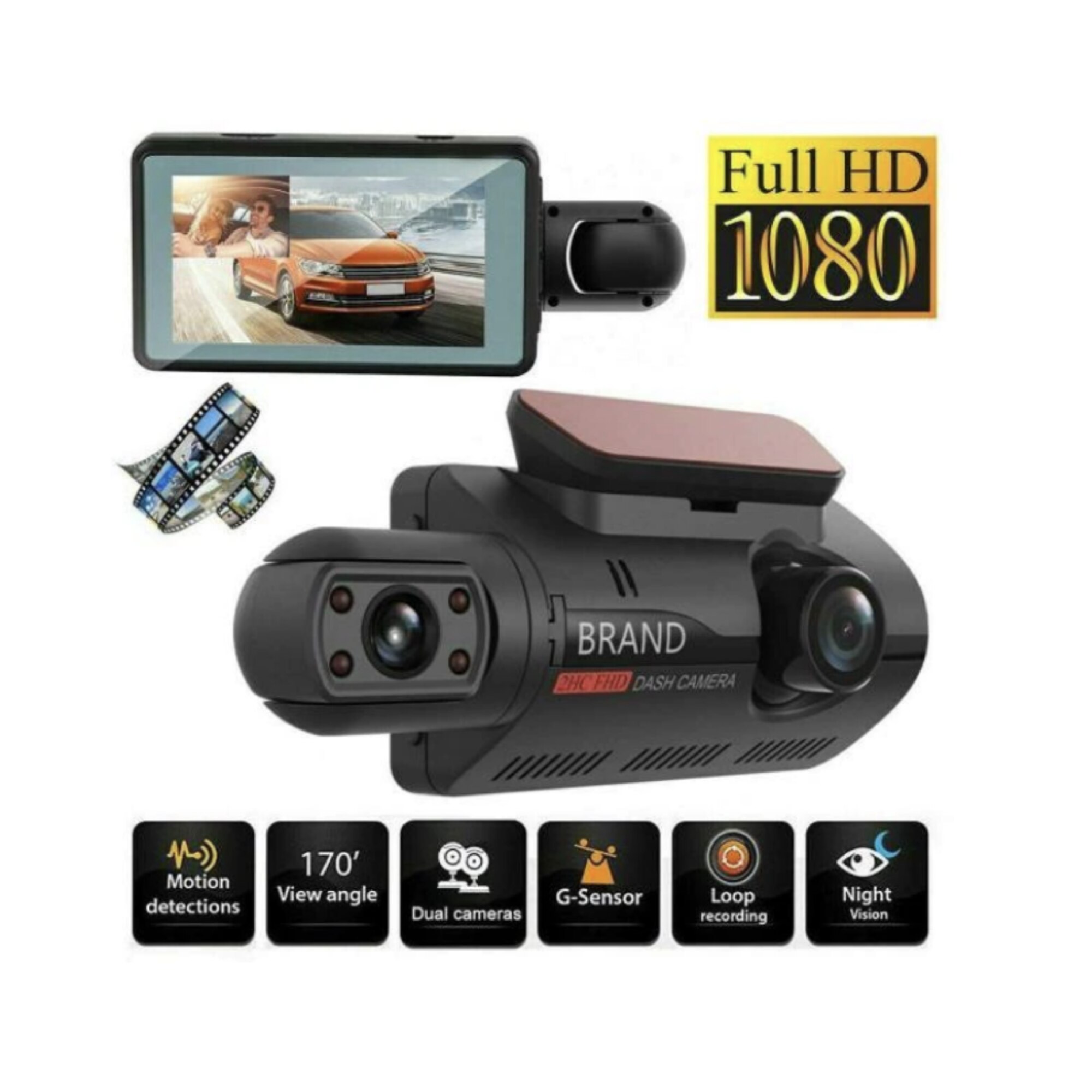 70Mai Smart Dash Cam 1S, Dash Cam Recorder Camcorder, 1080p, Parking  Monitor, STARVIS™ Night Vision, Wide Angle, G-Sensor, Loop Recording,  Motion Detection, App WiFi, Voice Control 