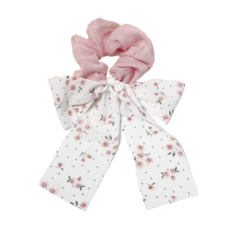 Elastic de par, model spring of life, imprimeu floral, roz, EFAYN