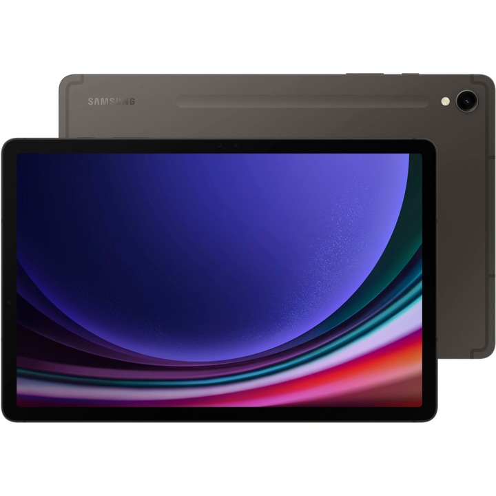 Таблет Samsung Galaxy Tab S9, Graphite, Cellular с процесор 1x Cortex-X3 (3.36 GHz) + 2x Cortex-A715 (2.8 GHz) + 2x Cortex-A710 (2.8 GHz) + 3x Cortex-A510 (2.0 GHz), 11.0", 8 GB, 128 GB, Android 13, Графит