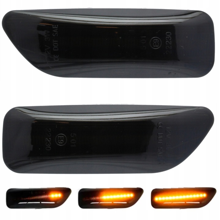 Set 2x Semnalizare Secventiala Dinamica LED Black, Volvo XC70 XC90, ME Premium
