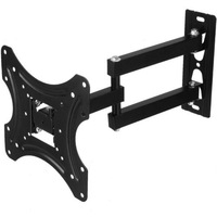 Suport TV de Perete cu Brat, Reglabil Vertical, Orizontal, Aplicare Universala, pentru Monitoare LED, LCD, Plasma, PC, Incluse Elemente de Montare, 35kg, 14"-55" (36cm-140cm), Negru