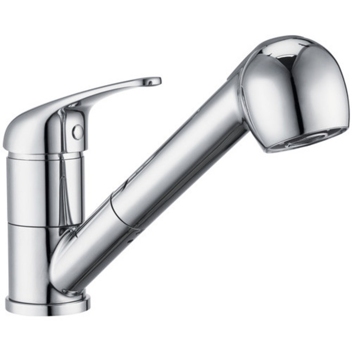 Konyhai csaptelep Ain zuhannyal, kerámiapatronnal, krómozott