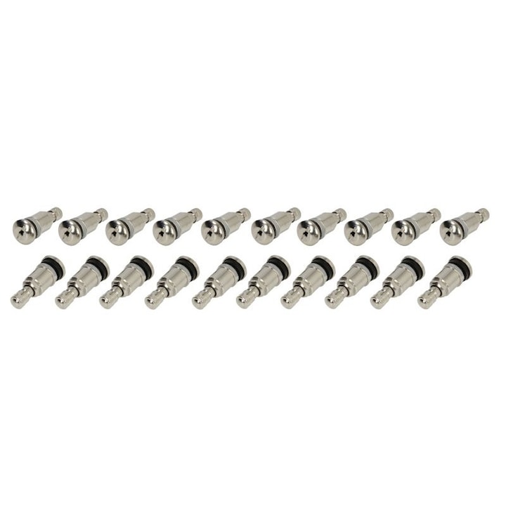 Комплект от 20 сребристо хромирани метални клапи