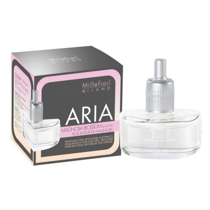 Rezerva parfum Millefiori Milano pentru Difuzor de parfum electric Aria - aroma Magnolia blossom and wood, 20 ml