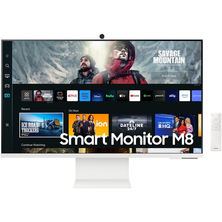 Samsung M8 M80C 4K Smart monitor, 32", UHD, 4 ms, Smart TV alkalmazások, Beépített IoT Hub, Fehér
