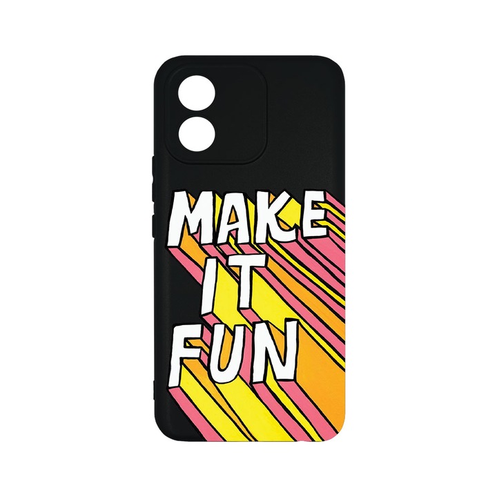 Husa BestCase® Slim SIlicon 0.8MM, Compatibila Cu Honor X5, Make It Fun, Protectie Camera, Rezistenta la uzura, c-B 494