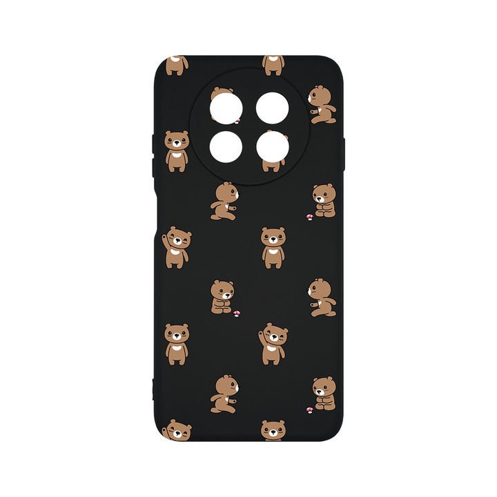 Силиконов калъф BestCase за Huawei nova Y91, Teddy Bear Pattern, SLIM 1.2MM, Microfiber interior, Premium Soft Liquid Silicone, PB 970