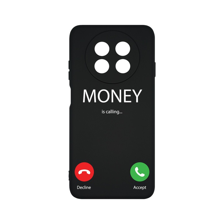 Husa BestCase® Premium Liquid Silicon, Compatibila Cu Huawei nova Y91, Money Is Calling, SLIM 1.2MM, Microfibra in interior, Antisoc, Protectie Camera, Margini ridicate pentru protectia ecranului, PB 986