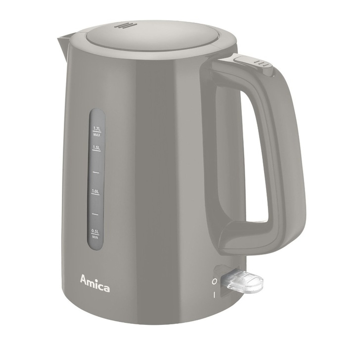 Vízforraló, Amica KF1013, 2200W, 1.7l, Szürke