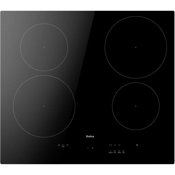 Amica PIH6540PHTUN HC 3.0 4 Zónás, 7.35kW, Üveg, Beépíthető Indukciós főzőlap
