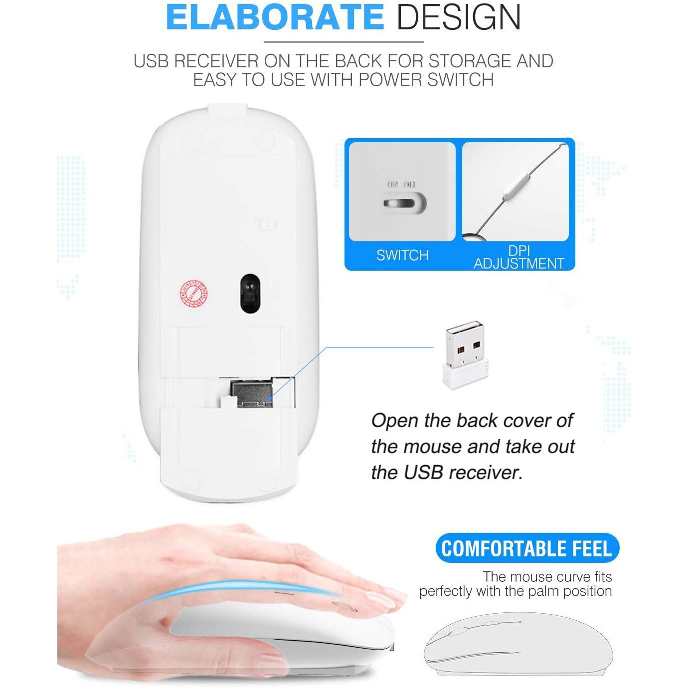 Mouse wireless, auriu roz - eMAG.ro