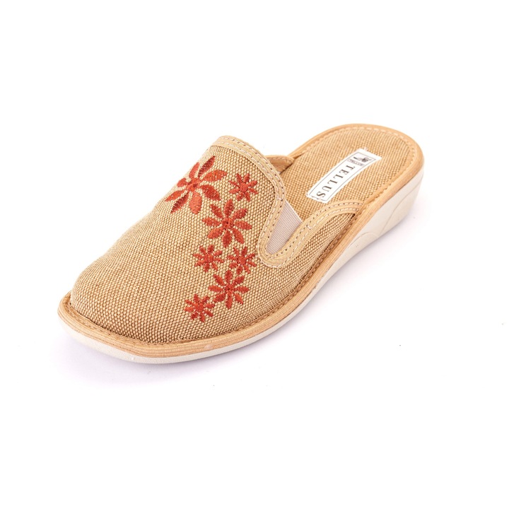 Papuci de casa din textil TELLUS 11-16, Bej, 36