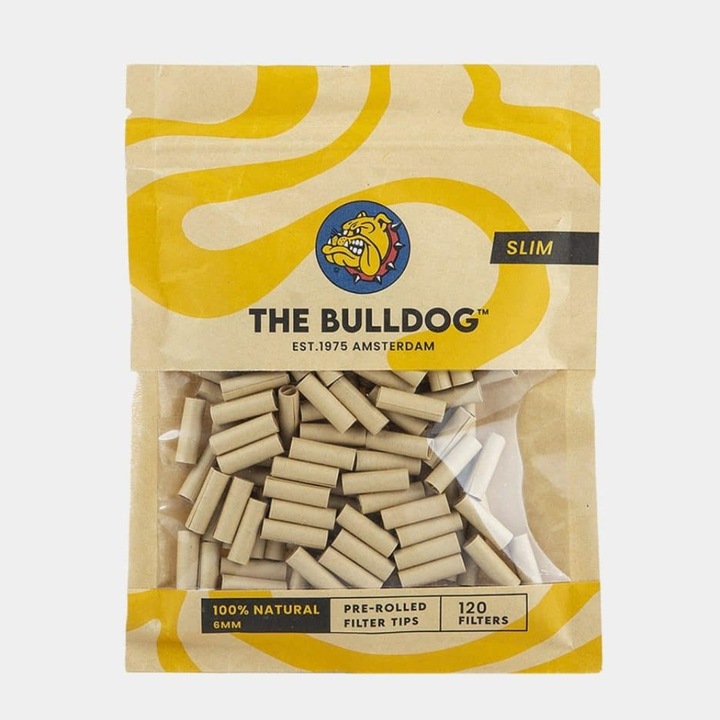 Предварително навити естествени картонени филтри The Bulldog Amsterdam - тънък 6 мм