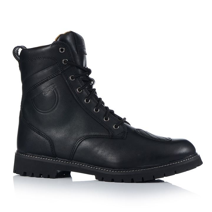 Cizme moto pentru barbati, Shima, Thomson, Piele naturala, Negru, 46