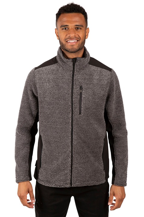 Trespass, Bluza de trening din tricot, pentru trekking Faratino, Gri inchis melange