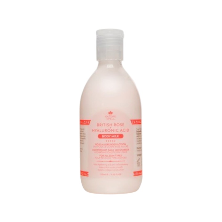 Lapte de Corp Hidratant, Nature Spell, Acid Hialuronic/Trandafir, 276 ml