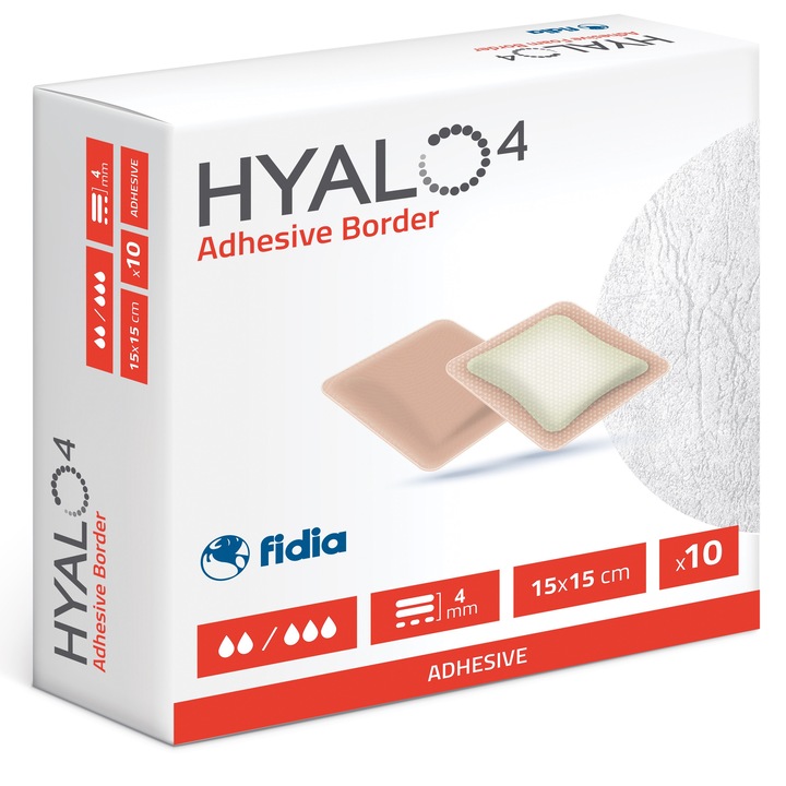 Plasturi Hyalo4 Adhesive Foam Border 15x15, 10 buc