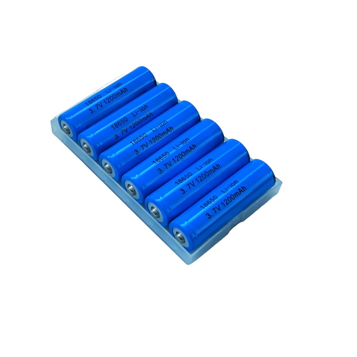 Комплект от 6 батерии 18650, Li-Ion, 1200 mAh, 3.7V - eMAG.bg