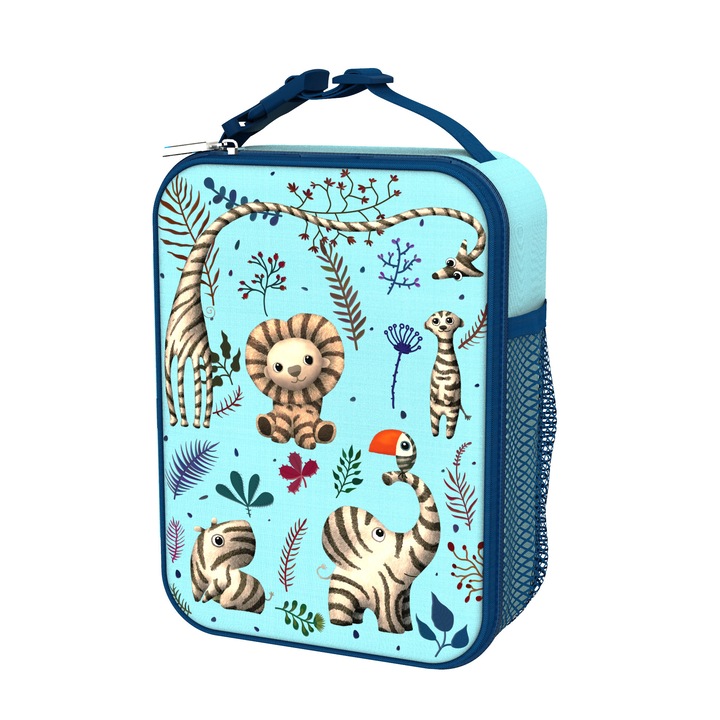 Чанта за обяд, ION8 Zebra Fun, 2 отделения, 26.5x19.5x8cm