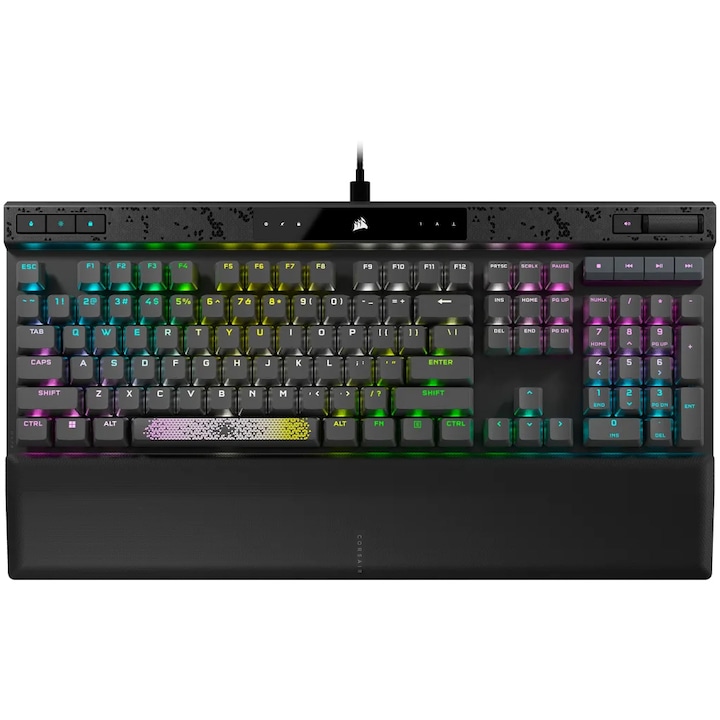 Клавиатура Gaming Corsair K70 MAX Magnetic-Mechanical, MGX magnetic-mechanical switches, Алуминиева рамка и PBT Double-Shot Keycapsm RGB
