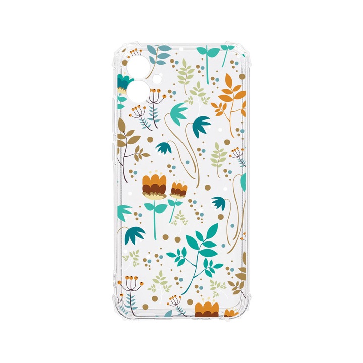 BestCase Strapabíró Anti Shock 1.5mm Telefontok, Samsung Galaxy F04 / Galaxy M04 / Galaxy A04e, Spring Flowers, Kamera védő, Military Grade Drop Protection, AS 28