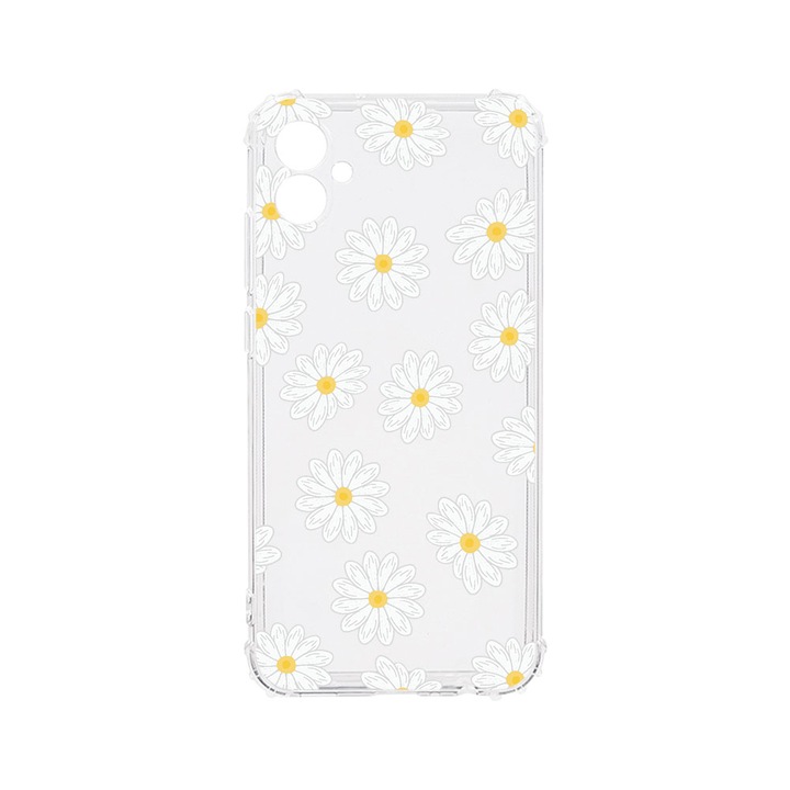 Husa BestCase® Anti Shock 1.5MM, Compatibila Cu Samsung Galaxy A05, Happy Flowers Daisy, Rezistenta La Socuri, Protectie Camera, Margini ridicate pentru protectia ecranului, AS 513