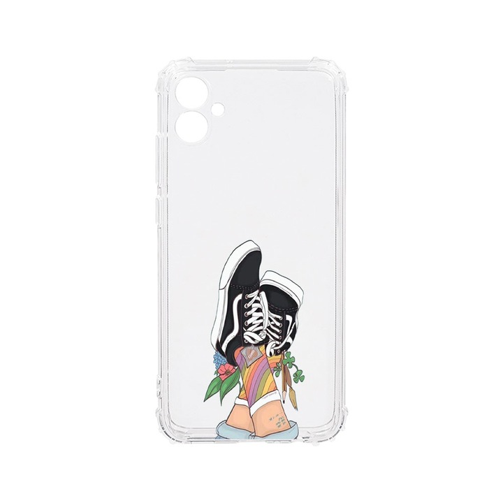 BestCase Strapabíró Anti Shock 1.5mm Telefontok, Samsung Galaxy F04 / Galaxy M04 / Galaxy A04e, Vans - Gym Shoes, Kamera védő, Military Grade Drop Protection, AS 600