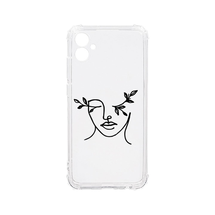 BestCase Strapabíró Anti Shock 1.5mm Telefontok, Samsung Galaxy F04 / Galaxy M04 / Galaxy A04e, Woman Abstract, Kamera védő, Military Grade Drop Protection, AS 736