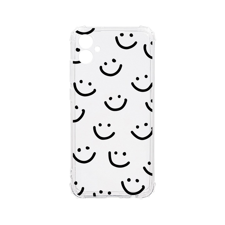 BestCase Strapabíró Anti Shock 1.5mm Telefontok, Samsung Galaxy F04 / Galaxy M04 / Galaxy A04e, Smiley, Kamera védő, Military Grade Drop Protection, AS 1056