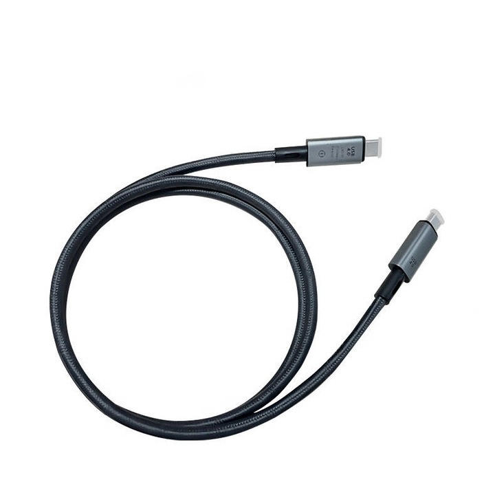 USB-C кабел, JESWO, 40 Gbps, 240W, 1 м, черен