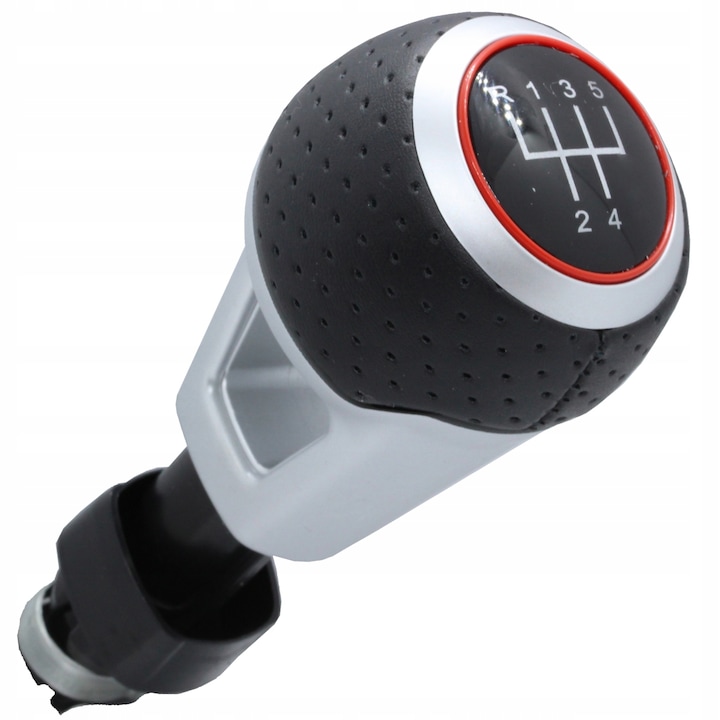 Sebességváltó gomb, Vw Passat B5 B6 B7 CC Audi A4 B5 B6 B7 A6 C5 C6 C7 Q3 Q5 Q7, Bőr, 5 sebességes, ME Premium
