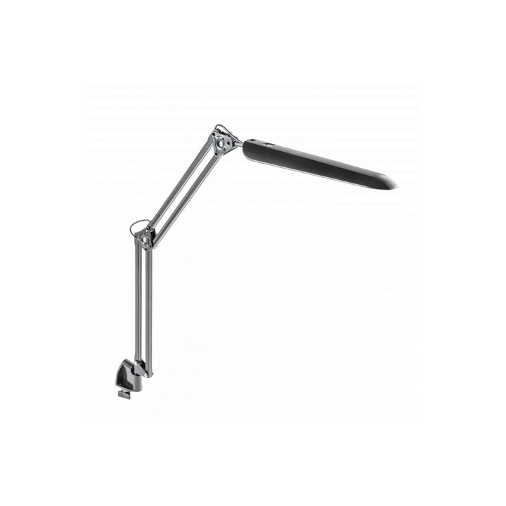 LED asztali lámpa, fekete, 8 W, 600 lumen, semleges fény, szabályozható 100/50/10 százalék, IP20, tápkábel 2 m