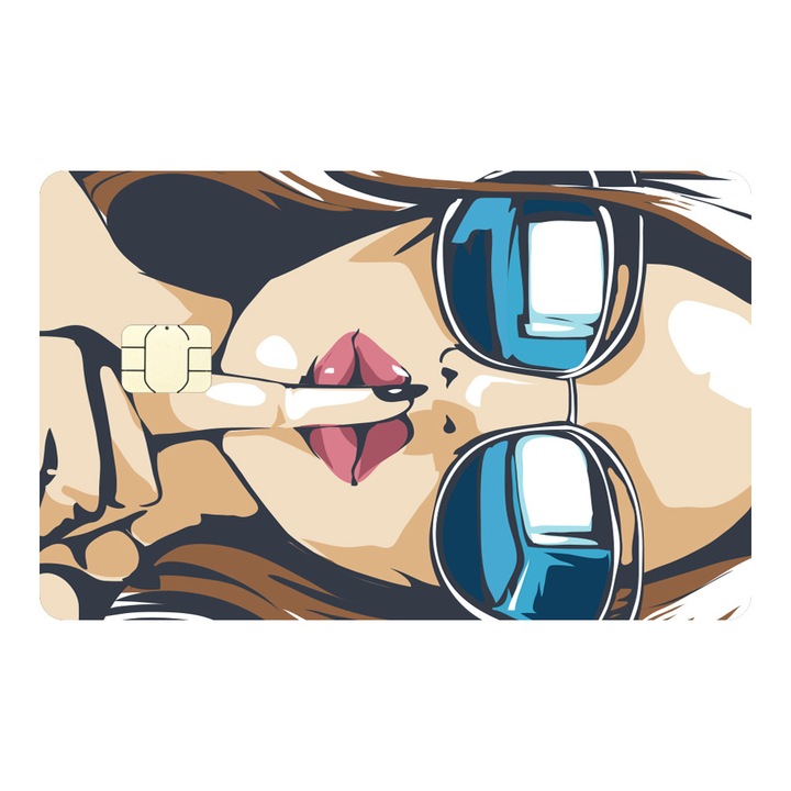 Folie Skin Autocolanta pentru Card de Credit, Card de Debit cu Cip Mic - Shhh, Stil GTA