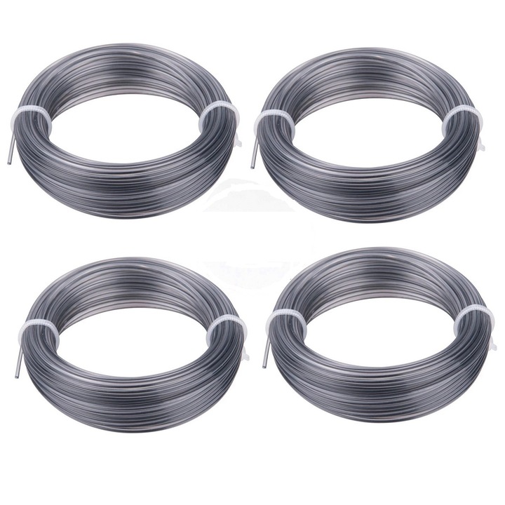 Fir motocoasa / trimmer taietor insertie metalica, 2.4mm, 60m, patrat, Totokita®