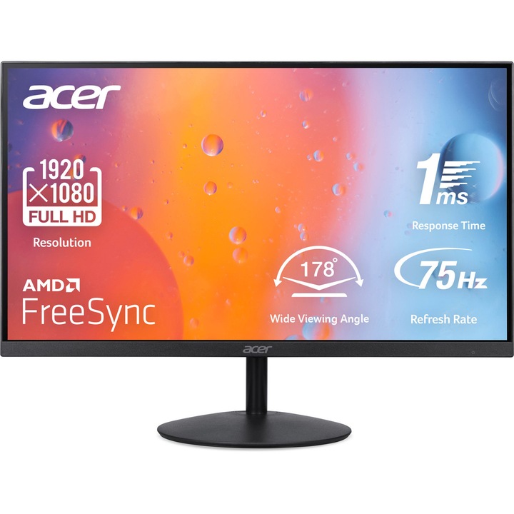 Monitor Acer SA242Ybi, 23,8", LED, VA, 1920 x 1080, VGA, 1 x HDMI 1.4