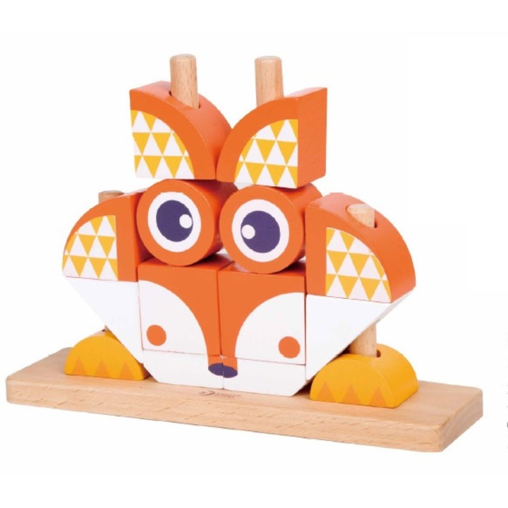 Пъзел кубчета лисица Classic World, многоцветни