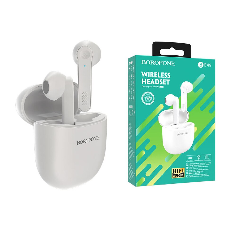 Безжични слушалки Borofone, TWS BE49, Bluetooth - eMAG.bg