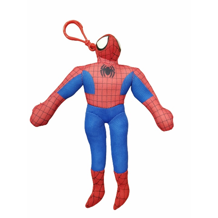 Pókember játék, plüss, piros/kék, 22 cm