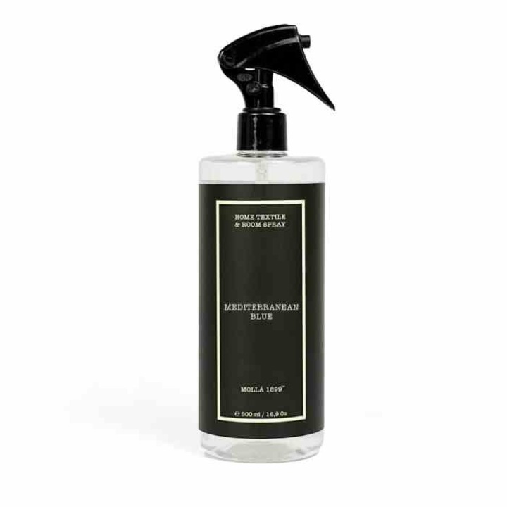 Légfrissítő spray, Mediterrán Blue illat, Cereria Molla, Műanyag, Átlátszó/fekete, 0,5 L