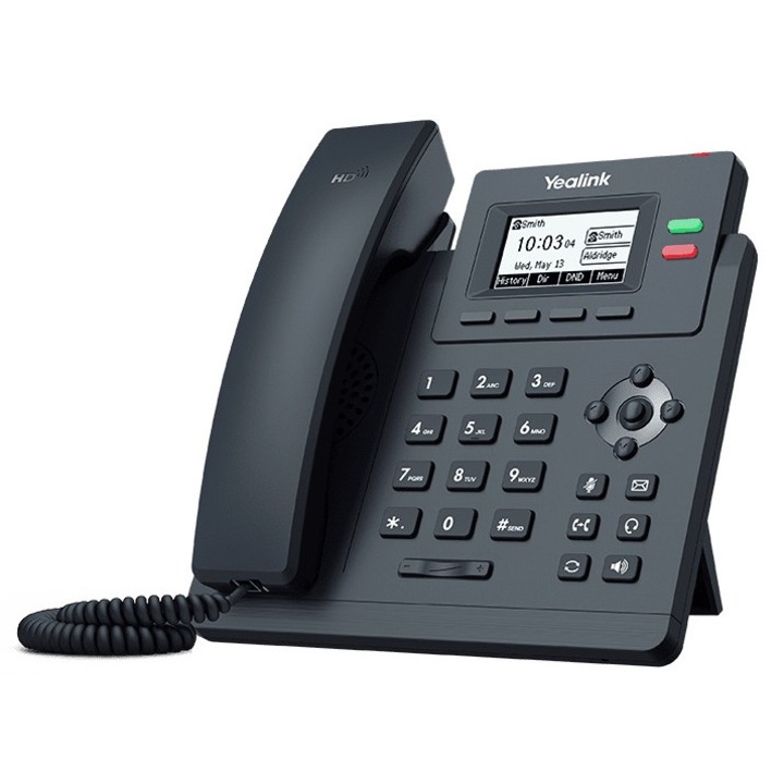 Telefon VoIP Yealink SIP-T31G, 2x RJ45 1000Mbps, ecran LCD, PoE, HD Voice, suport YDMP/YMCS, Grey Classic
