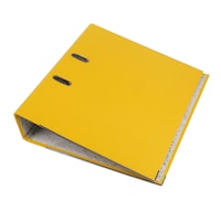 Biblioraft arhivare documente, PROCART, format A4, cotor 7.5 cm, bordura metalica, galben