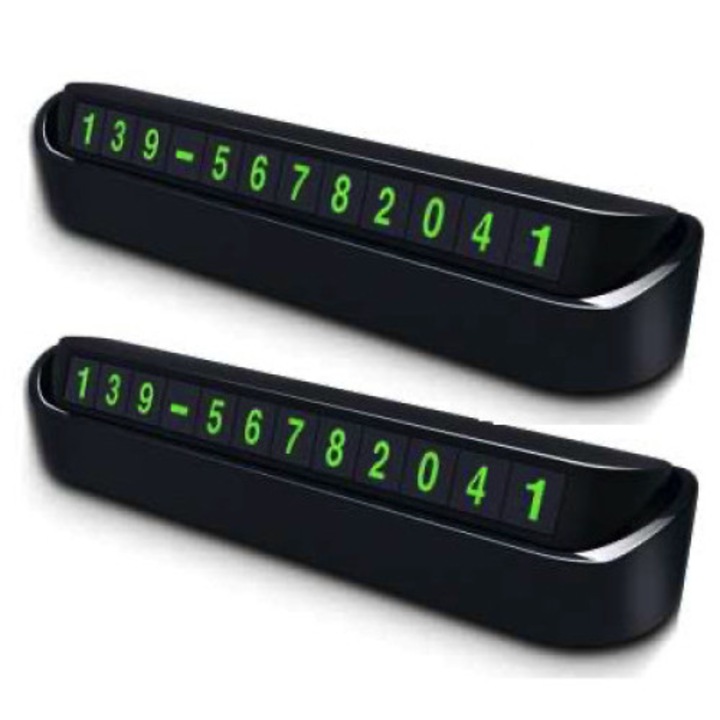 2 db-os autószámos ideiglenes parkoló készlet, zöld, fekete