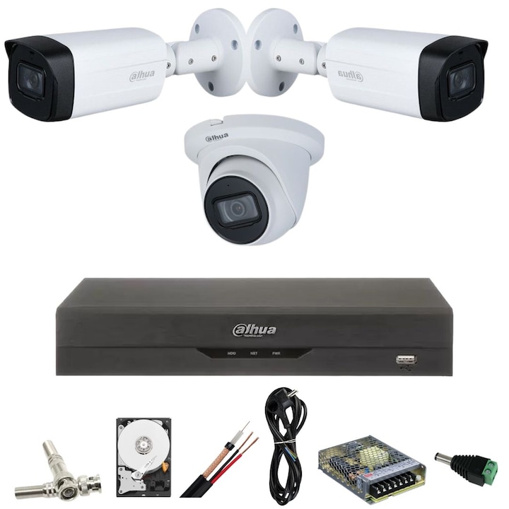 Kit alarma la efractie DSC NEO cu sirena exterioara, Daemi
