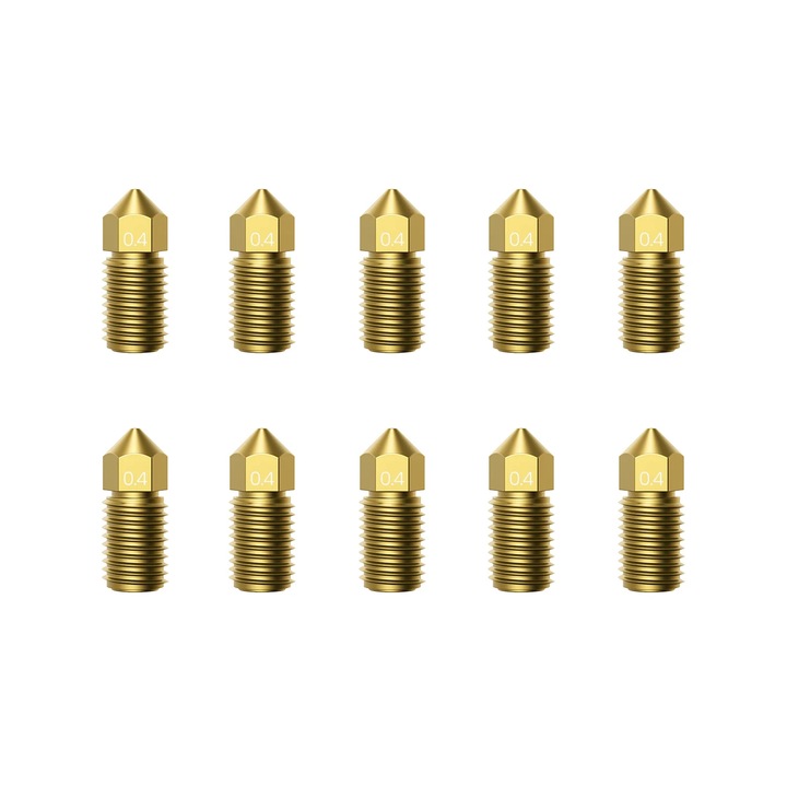 Set 10 Duze Extrudare pentru imprimanta 3D AnkerMake M5, Auriu 0.4mm