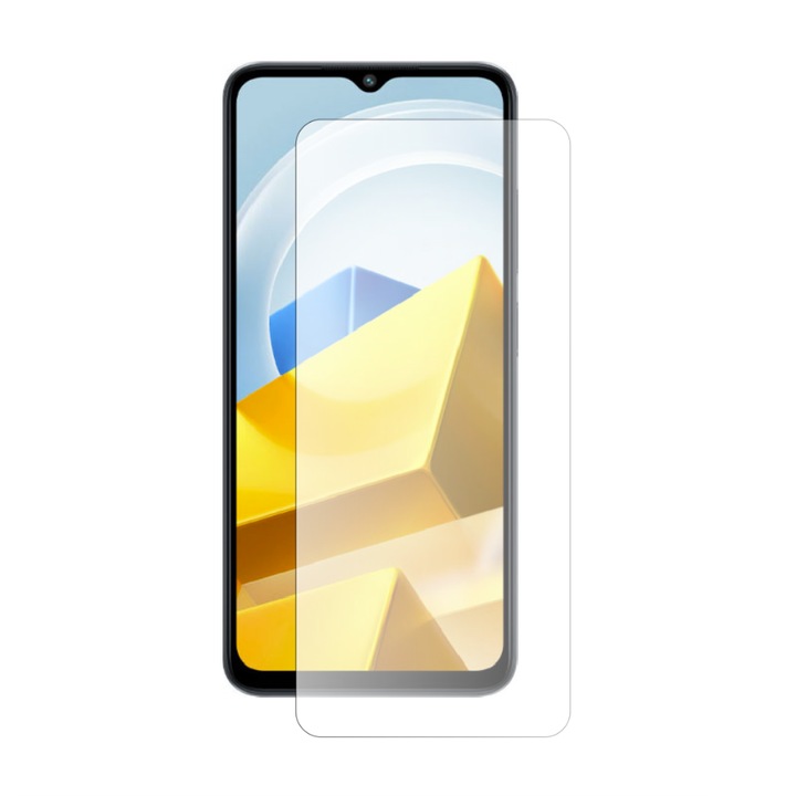 Xiaomi Poco M5-tel kompatibilis védőfólia, üveg, 9H, átlátszó