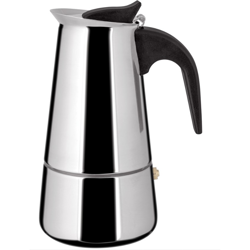 Кафеварка за котлон Moka Pot Kaffe, Неръждаема стомана 18/10, За 2 чаши ...