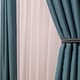 Draperie Rustic Turcoaz, Blackout cu rejansa pentru sina 2 buc x 100 x 210