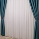 Draperie Rustic Turcoaz, Blackout cu rejansa pentru sina 2 buc x 100 x 210