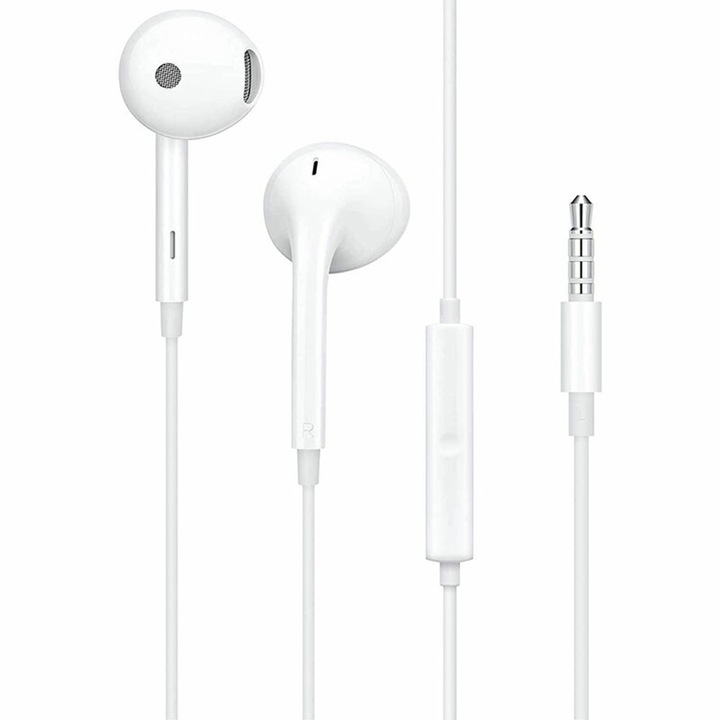 Casti Audio In-Ear Jack, Microfon, Oppo (MH156), White (Bulk Packing)